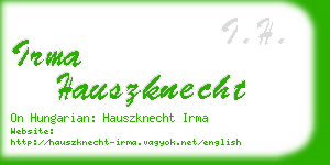 irma hauszknecht business card